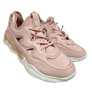 Ecco Women's Size 7 Silver Pink Elo Athletic Shoes Sneakers